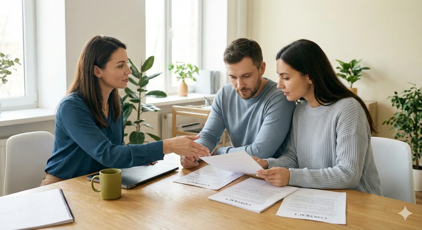 Asesor ASDOSEL orientando a una familia sobre seguros en Colombia
